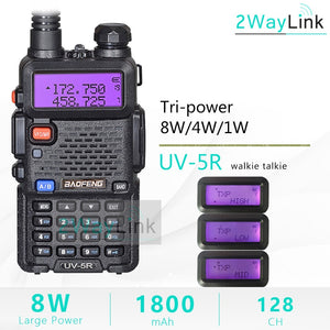 Upgrade 8W Baofeng UV-5R 8W Walkie Talkie 10 km uv5r walkie-talkie hunting Ham Radio 10KM Baofeng UV-9R UV-82 UV-8HX UV-XR uv 5r