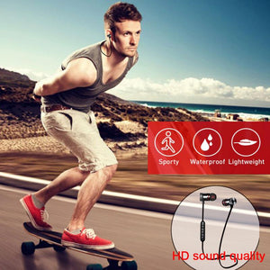 XT6 5.0 Bluetooth Earphone Sports Neckband Magnetic Wireless Stereo Earbuds Music Metal Headphones With