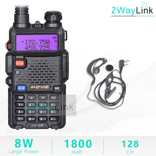 Upgrade 8W Baofeng UV-5R 8W Walkie Talkie 10 km uv5r walkie-talkie hunting Ham Radio 10KM Baofeng UV-9R UV-82 UV-8HX UV-XR uv 5r