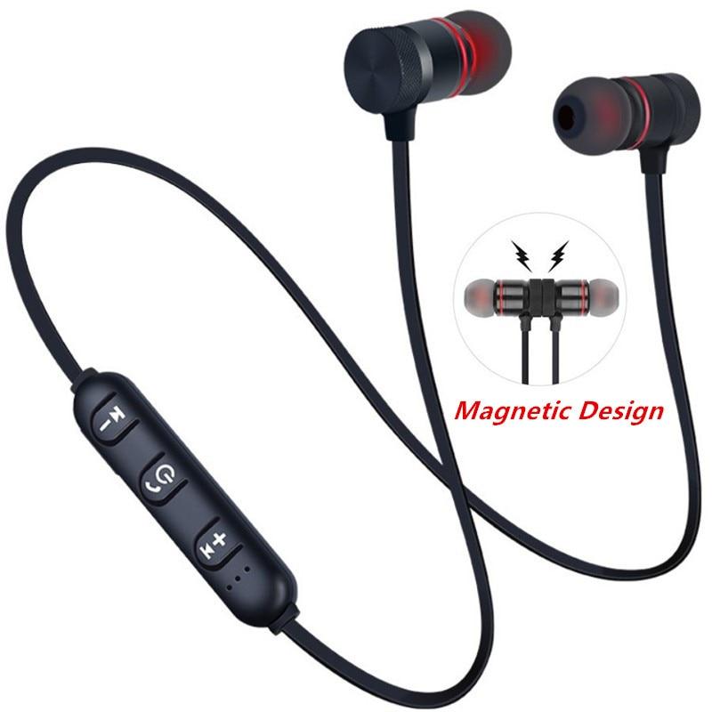 XT6 5.0 Bluetooth Earphone Sports Neckband Magnetic Wireless Stereo Earbuds Music Metal Headphones With