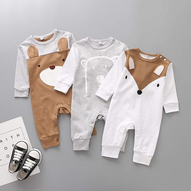 Cute animals Spring Baby romper newborn baby clothes