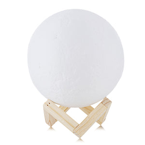 UE3D008 Rechargeable Touch Switch 3D Print Moon Lamp Decor Gift