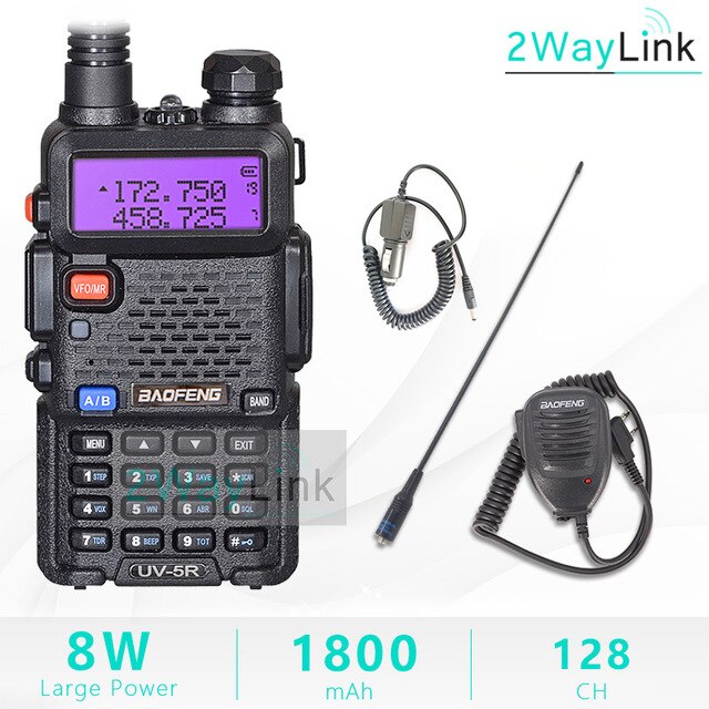 Upgrade 8W Baofeng UV-5R 8W Walkie Talkie 10 km uv5r walkie-talkie hunting Ham Radio 10KM Baofeng UV-9R UV-82 UV-8HX UV-XR uv 5r