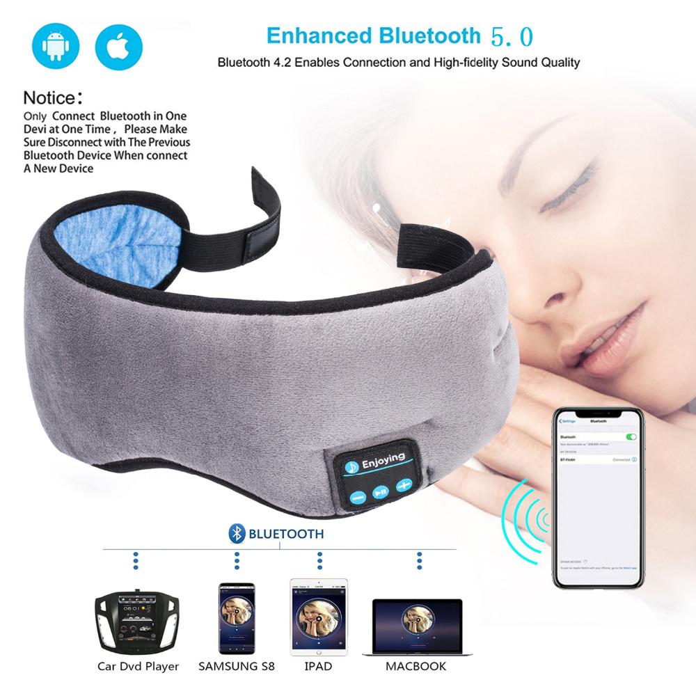 Wireless Stereo Bluetooth Earphone Sleep Eye Mask Phone Music Headset